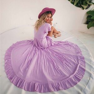 Australian designer Rove Designs lilac wrap dress - size small.